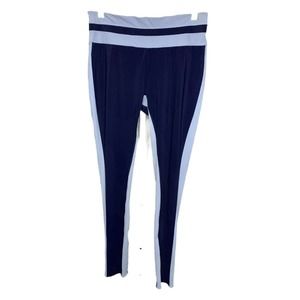 VAARA Flo Tuxedo Leggings Pants Yoga Pilates Blue‎ White Large